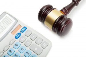 Calculator and gavel